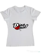 Tricou ADLER dama Wine not Alb 