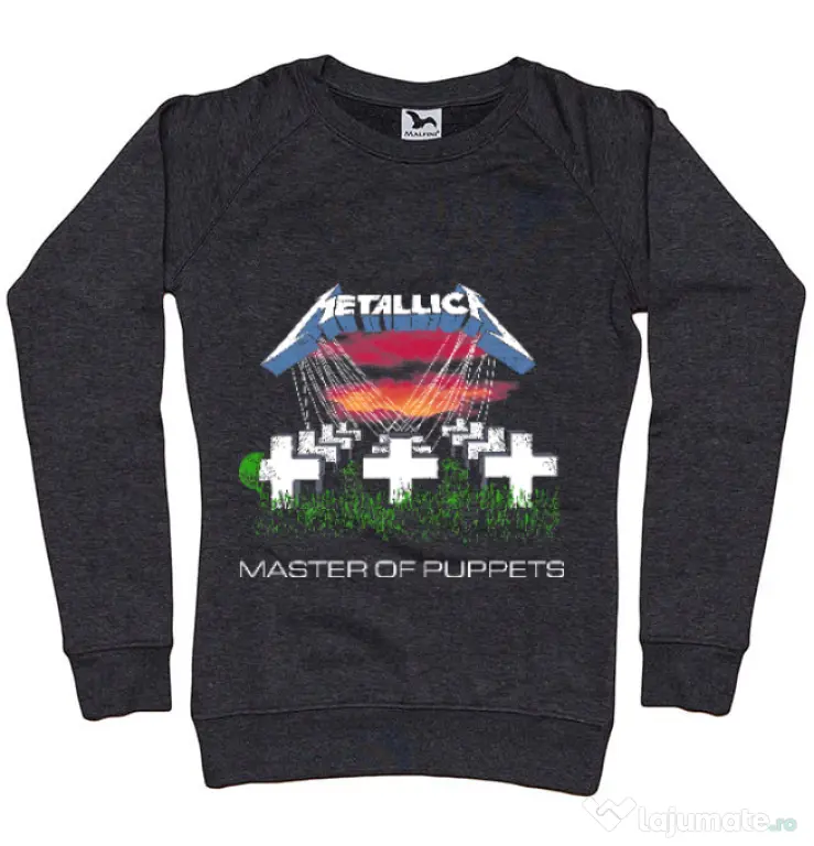 Bluza ADLER dama Master of puppets Negru melanj