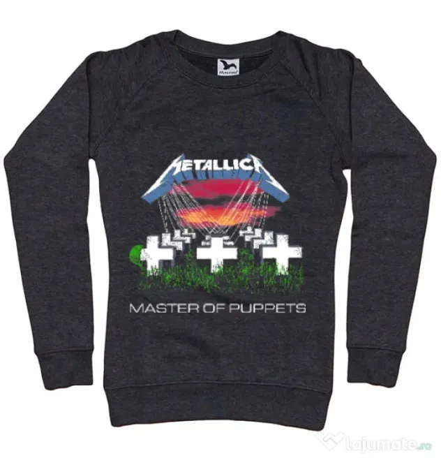 Bluza ADLER dama Master of puppets Negru melanj