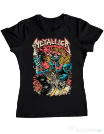 Tricou ADLER dama Heavy Guitar Negru