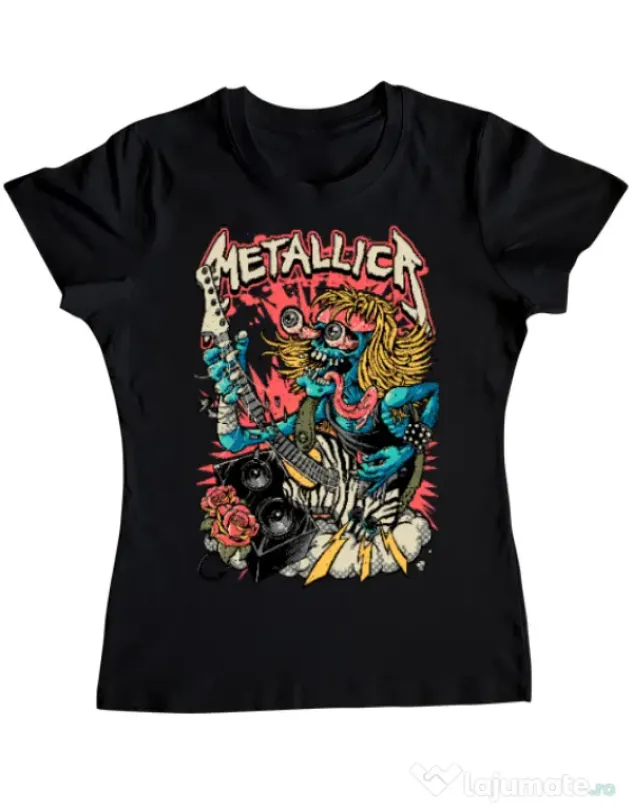 Tricou ADLER dama Heavy Guitar Negru