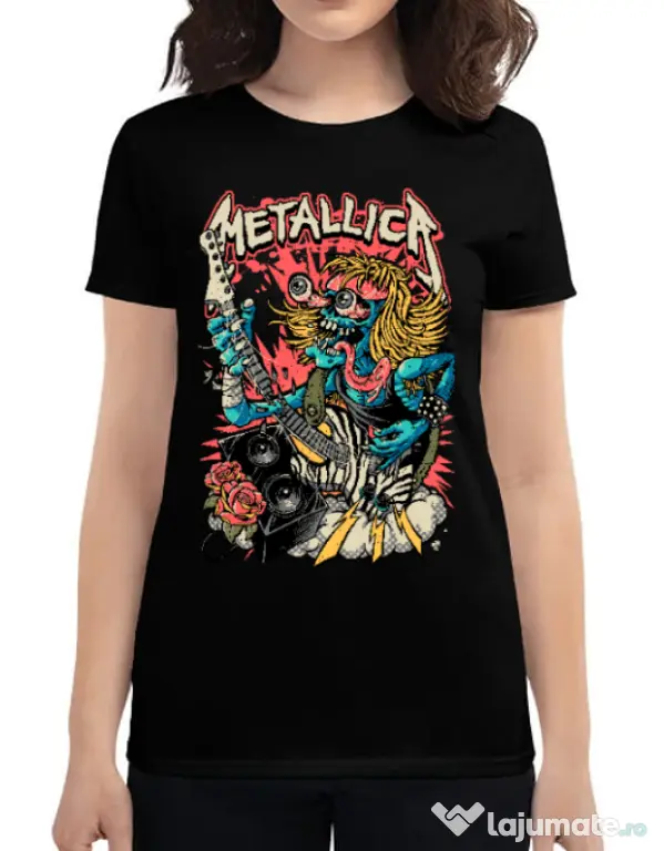 Tricou ADLER dama Heavy Guitar Negru