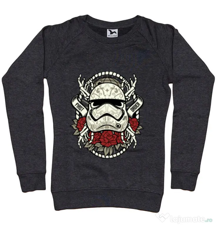 Bluza ADLER dama Sugar Skull Trooper Negru melanj
