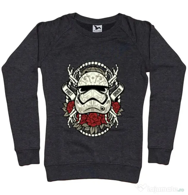 Bluza ADLER dama Sugar Skull Trooper Negru melanj