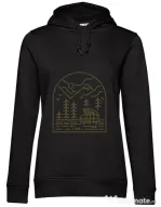 Hoodie dama cu gluga Into the Mountain Negru