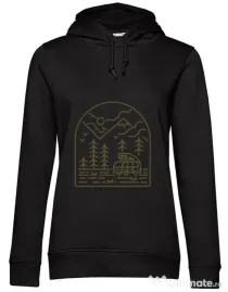 Hoodie dama cu gluga Into the Mountain Negru