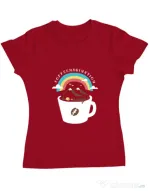 Tricou ADLER dama Coffeemagination Rosu