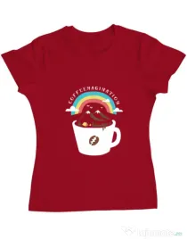 Tricou ADLER dama Coffeemagination Rosu