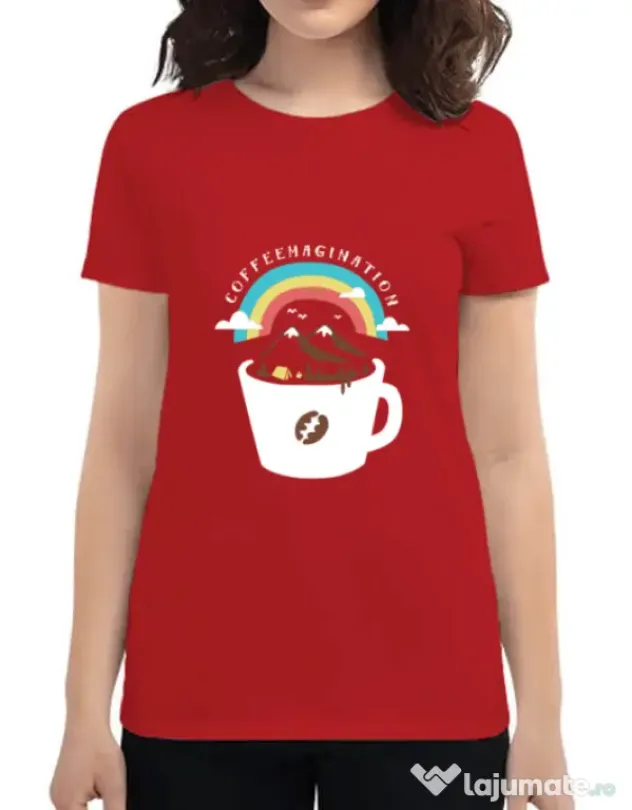 Tricou ADLER dama Coffeemagination Rosu