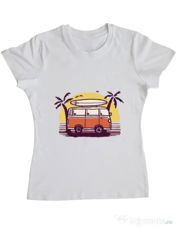 Tricou ADLER dama Sunset Van Alb