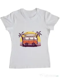 Tricou ADLER dama Sunset Van Alb