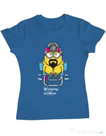 Tricou ADLER dama Breaking Minion Albastru azuriu