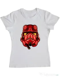 Tricou ADLER dama Helltrooperboy Alb