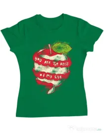 Tricou ADLER dama You are the apple of my eye Verde mediu