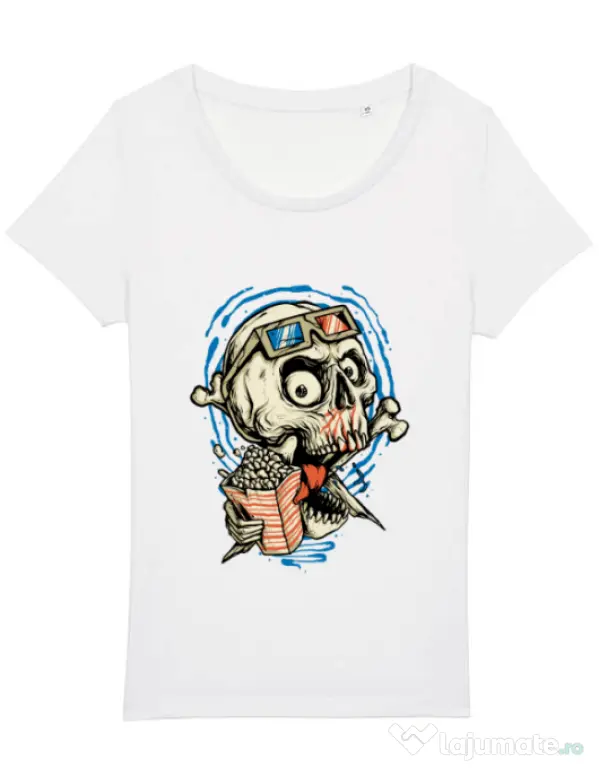 Tricou STANLEY STELLA dama Skull Movie Alb