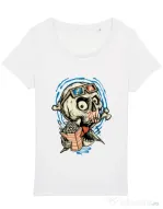 Tricou STANLEY STELLA dama Skull Movie Alb