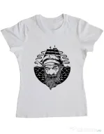 Tricou ADLER dama Old Helmsman Alb