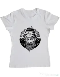 Tricou ADLER dama Old Helmsman Alb