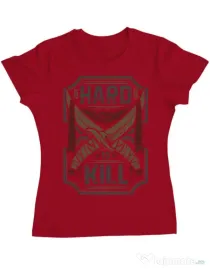 Tricou ADLER dama Hard To Kill Rosu