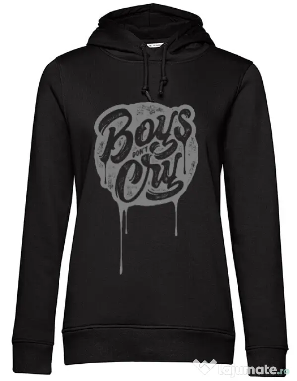 Hoodie dama cu gluga Boys Dont Cry Negru