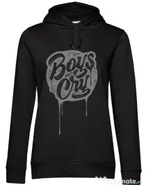 Hoodie dama cu gluga Boys Dont Cry Negru