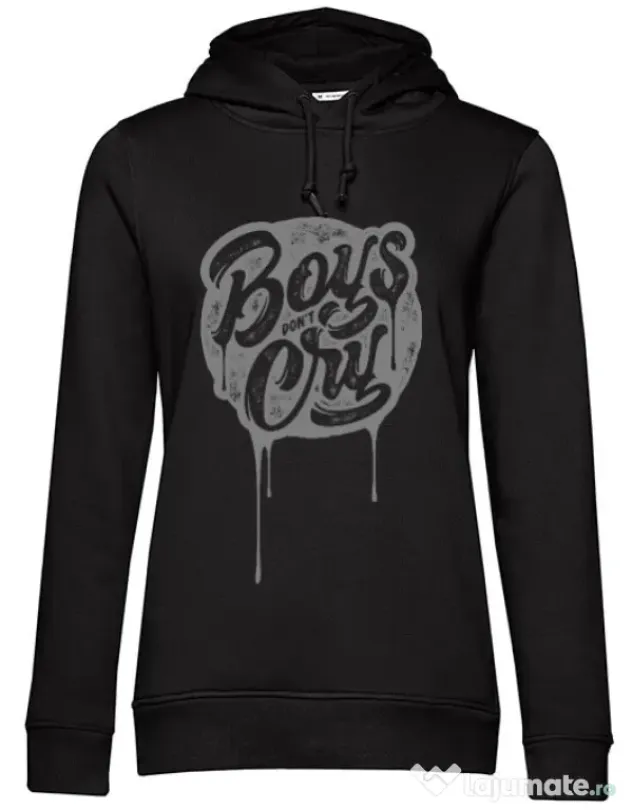 Hoodie dama cu gluga Boys Dont Cry Negru