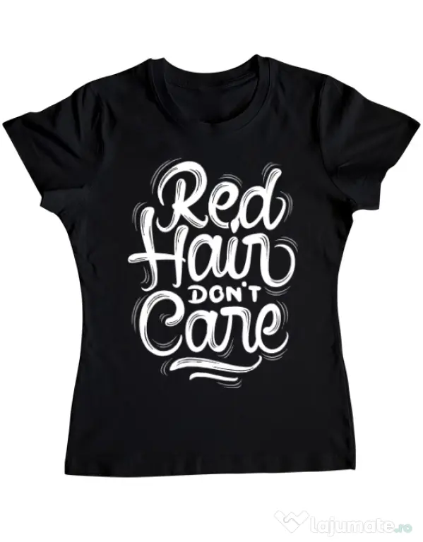 Tricou ADLER dama Red Hair Dont Care Negru
