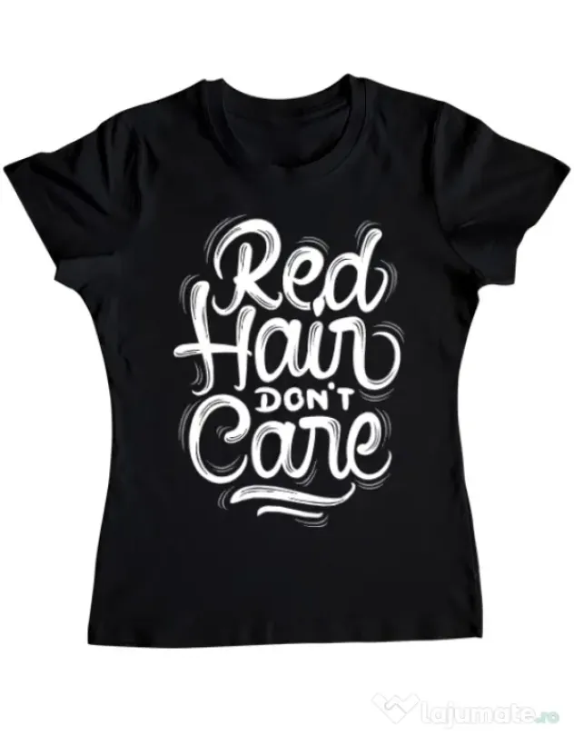 Tricou ADLER dama Red Hair Dont Care Negru
