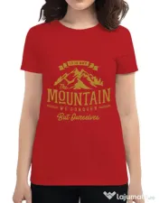 Tricou ADLER dama Its not the mountain we conquer Rosu