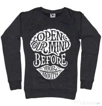 Bluza ADLER dama Open your mind Negru melanj