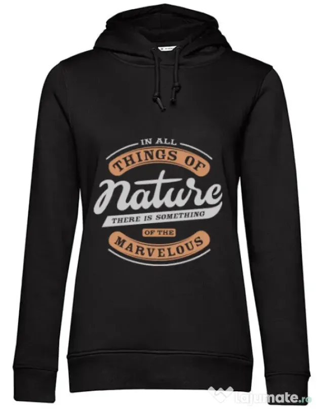 Hoodie dama cu gluga Nature Negru