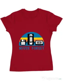 Tricou ADLER dama Never forget Rosu
