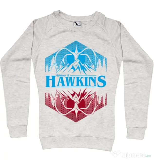 Bluza ADLER dama Welcome to Hawkins Migdala melanj