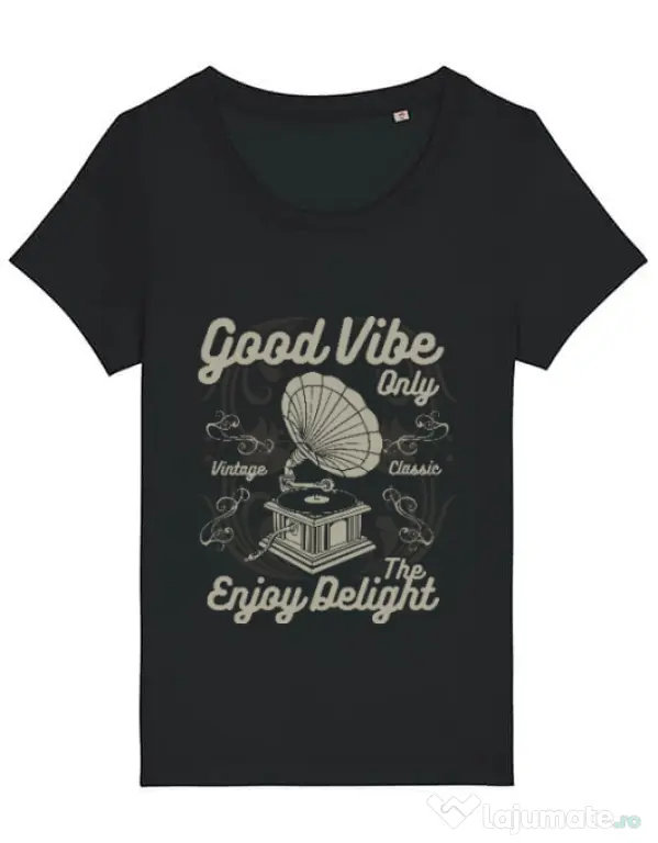 Tricou STANLEY STELLA dama Good Vibe Only Negru