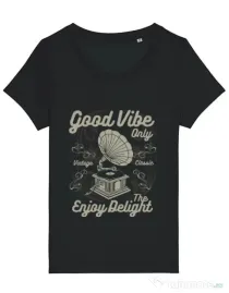 Tricou STANLEY STELLA dama Good Vibe Only Negru