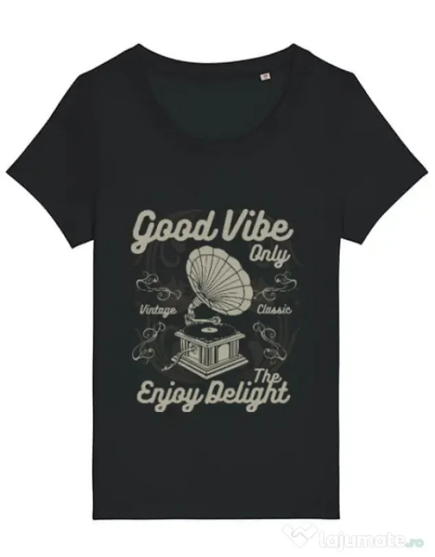 Tricou STANLEY STELLA dama Good Vibe Only Negru