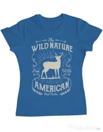 Tricou ADLER dama Wild Nature Albastru azuriu