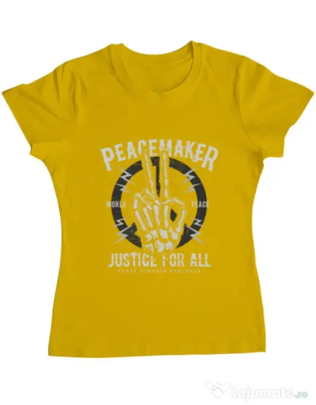 Tricou ADLER dama Peace Maker Galben