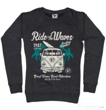 Bluza ADLER dama Ride The Waves Negru melanj