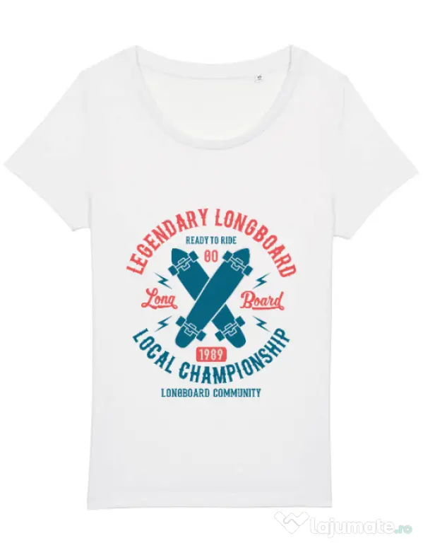 Tricou STANLEY STELLA dama Legendary Longboard Alb