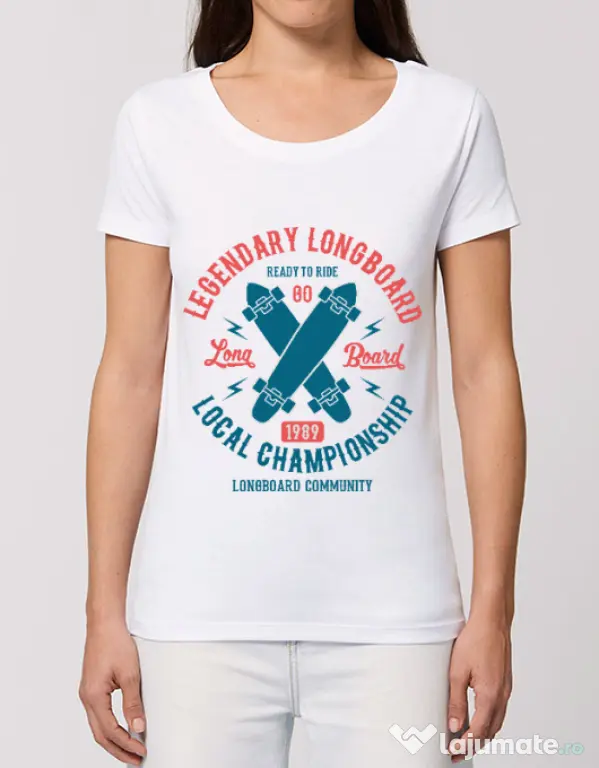 Tricou STANLEY STELLA dama Legendary Longboard Alb