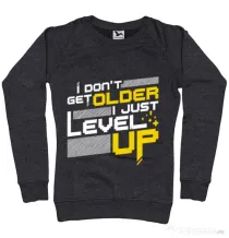 Bluza ADLER dama I dont get older Negru melanj