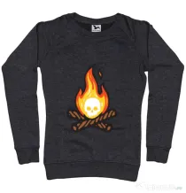 Bluza ADLER dama Skullfire Negru melanj