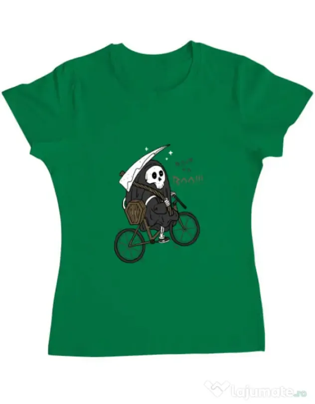 Tricou ADLER dama Back to Boo Verde mediu