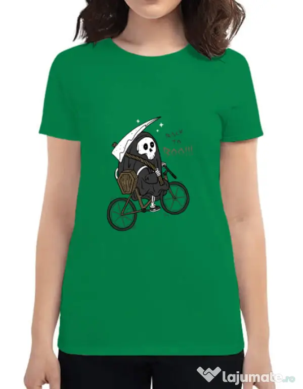 Tricou ADLER dama Back to Boo Verde mediu