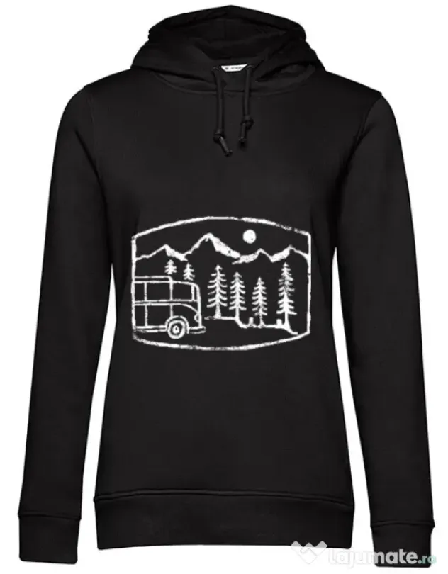 Hoodie dama cu gluga Vanture Negru