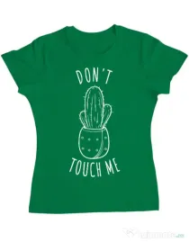 Tricou ADLER dama Do not touch me Verde mediu