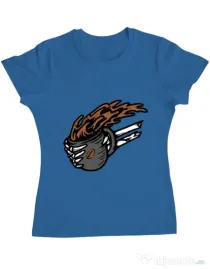Tricou ADLER dama Coffee First Albastru azuriu