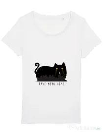 Tricou STANLEY STELLA dama Take Meow Home Alb