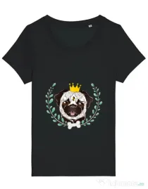 Tricou STANLEY STELLA dama King Of Pug Negru